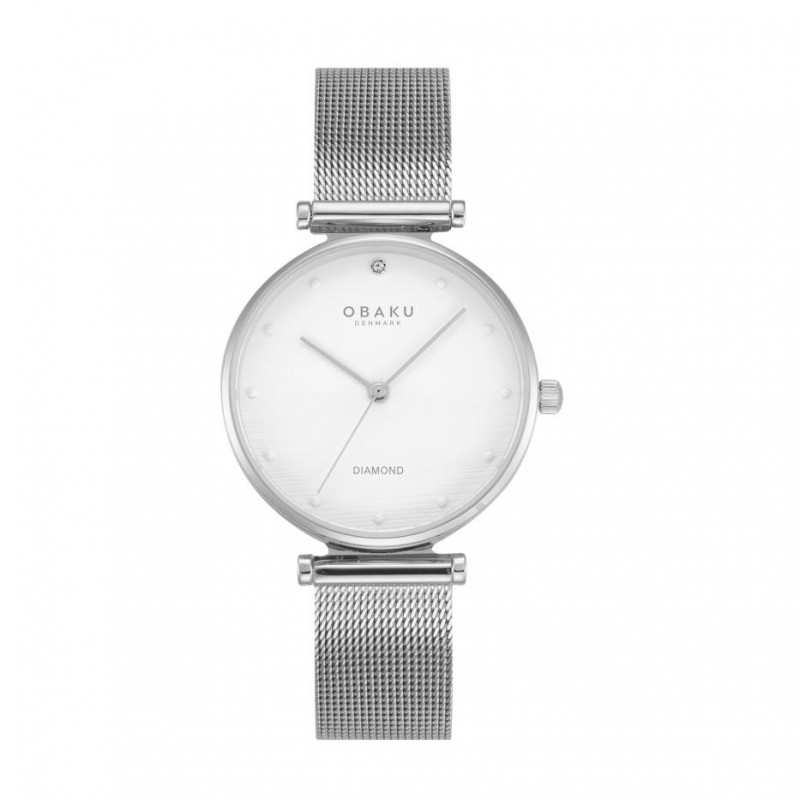 Obaku Dames Horloge V310LXCWMC is een stijlvolle polshorloge met een zilverkleurige horlogeband en een metalen kast. Draag hem om je pols voor een verfijnde look die tijdloze klasse uitstraalt. Ideaal voor dagelijks gebruik of speciale gelegenheden. 