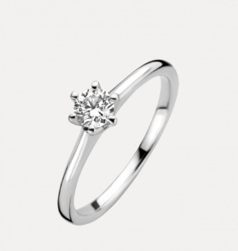 Witgouden Briljant ring Reale met 0.15 ct H/Si