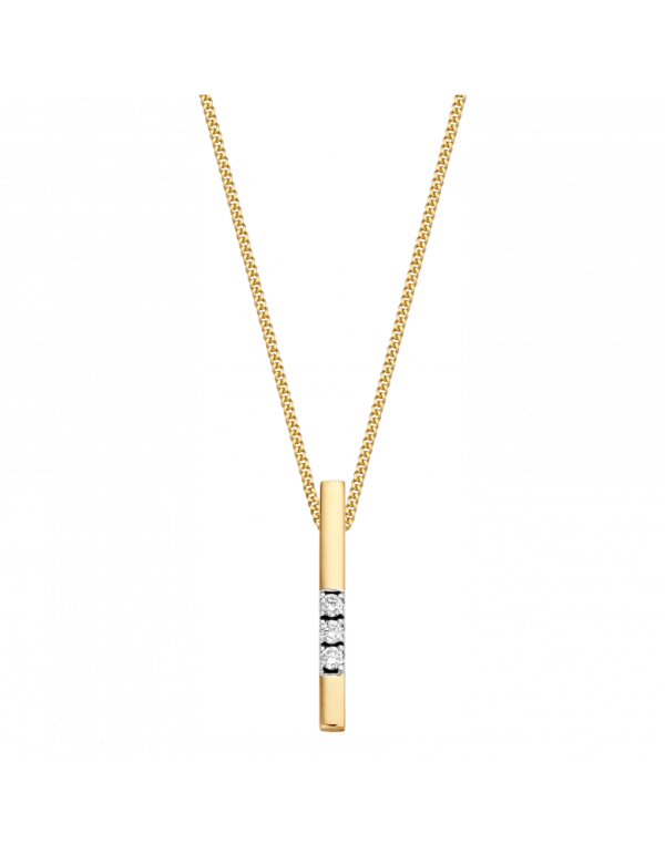 Gouden diamant hanger