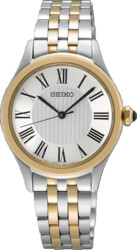 Seiko Quartz bicolor dames pols horloge model SUR612P1 staal met stalen band. Saffierglas. 5 ATM waterdicht.