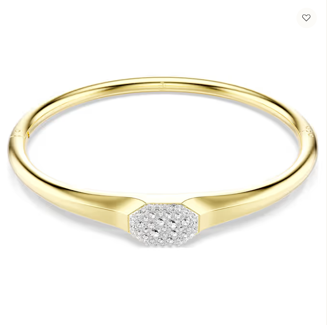 Deze slanke Dextera-armband is doordrenkt van elegantie en energie. Het silhouet met goudkleurige toplaag is voorzien van ronde kristallen in verschillende groottes, vakkundig gezet in een achthoekige formatie met behulp van Swarovski&rsquo;s rhodium flash-techniek. De armband is afgewerkt met een Wonderclick-sluiting en is een ideaal sieraad dat moeiteloos kan worden gedragen van dag tot nacht. Draag hem samen met de bijpassende midi-ring voor maximale schittering.