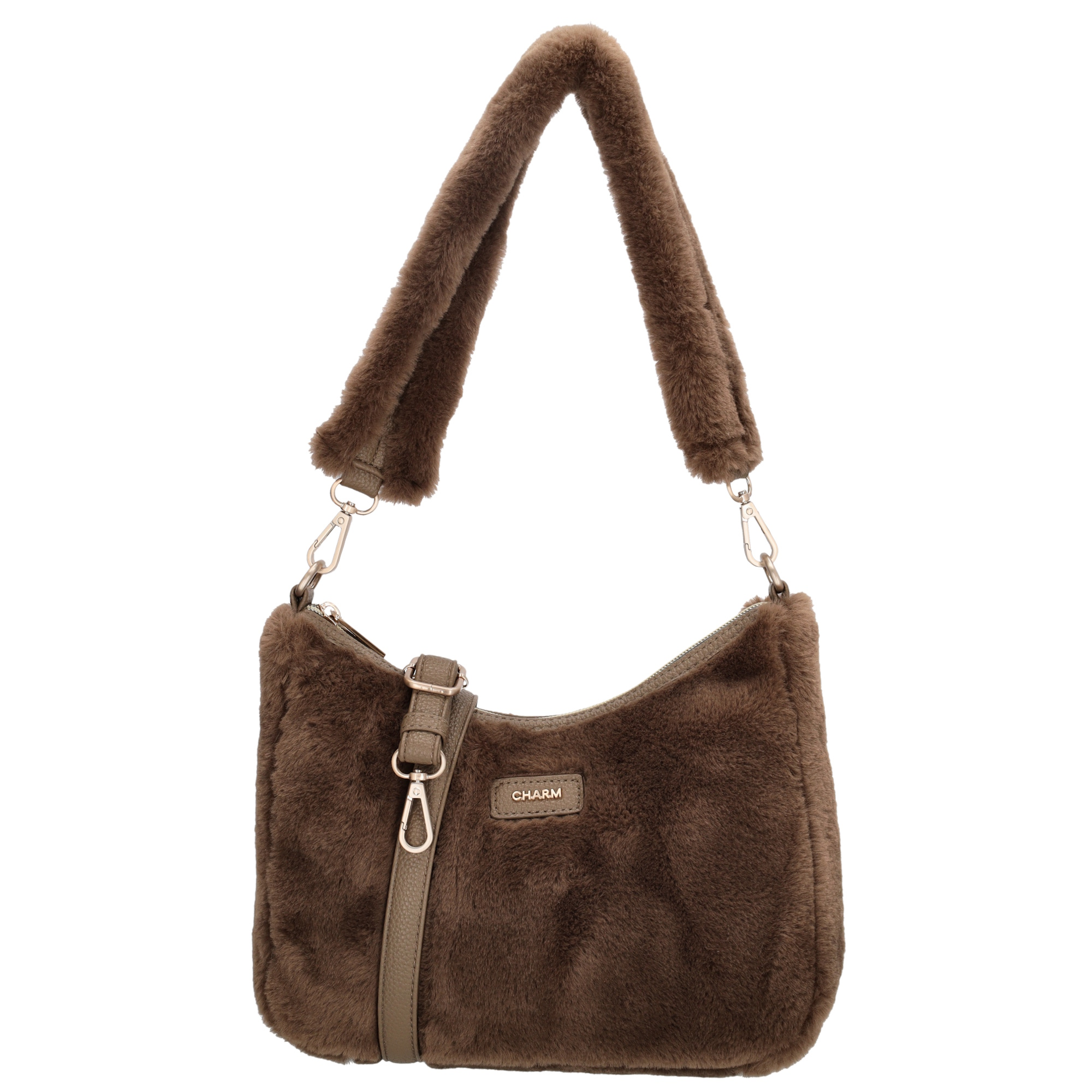 De Charm London Alaska crossbodytas is een trendy tas van zacht bontmateriaal, perfect voor een stijlvolle en warme look. De tas sluit met een rits en heeft aan de binnenkant twee insteekvakken en een ritsvak om je essentials overzichtelijk op te bergen. De tas wordt geleverd met twee afneembare schouderbanden: een korte band van bont voor een chique uitstraling en een lange, verstelbare band van kunstleer voor comfortabel crossbody gebruik.


Kenmerken:
• Gemaakt van zacht bontmateriaal
• Afsluitbaar met ritssluiting
• Binnenin: twee insteekvakken en een ritsvak
• Twee afneembare schouderbanden:
 – Korte bontband
 – Lange, verstelbare kunstleren band