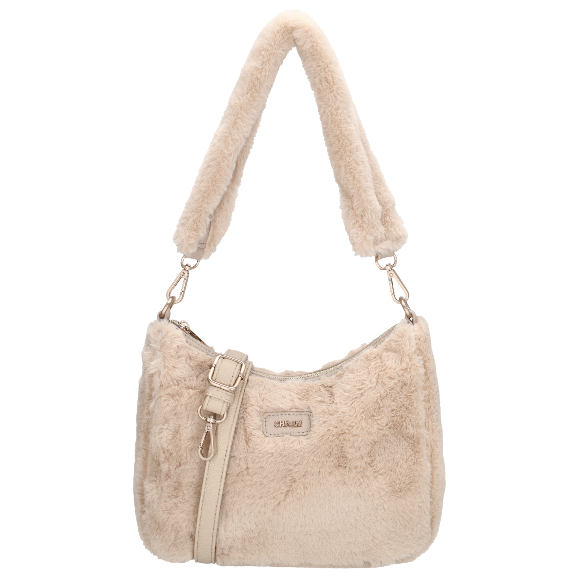 De Charm London Alaska crossbodytas is een trendy tas van zacht bontmateriaal, perfect voor een stijlvolle en warme look. De tas sluit met een rits en heeft aan de binnenkant twee insteekvakken en een ritsvak om je essentials overzichtelijk op te bergen. De tas wordt geleverd met twee afneembare schouderbanden: een korte band van bont voor een chique uitstraling en een lange, verstelbare band van kunstleer voor comfortabel crossbody gebruik.


Kenmerken:
• Gemaakt van zacht bontmateriaal
• Afsluitbaar met ritssluiting
• Binnenin: twee insteekvakken en een ritsvak
• Twee afneembare schouderbanden:
 – Korte bontband
 – Lange, verstelbare kunstleren band