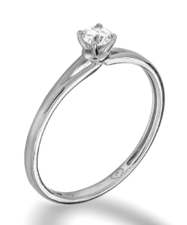 14 karaat bicolor ring maat 54 met 1x 0,09 crt. VVSI, E, labgrown diamant