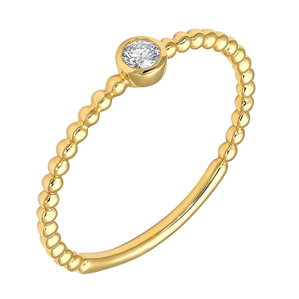 Deze prachtige ring, modelnummer GGA0834, is een 14 karaats gouden ring met een briljante diamant van 0,07 karaat, helderheid SI1 en kleur H (Wesselton wit). Ideaal voor elke gelegenheid, deze goudkleurige ring straalt elegantie uit. Draag hem als een subtiele eyecatcher bij dagelijkse outfits of als een verfijnd accessoire bij avondkleding.