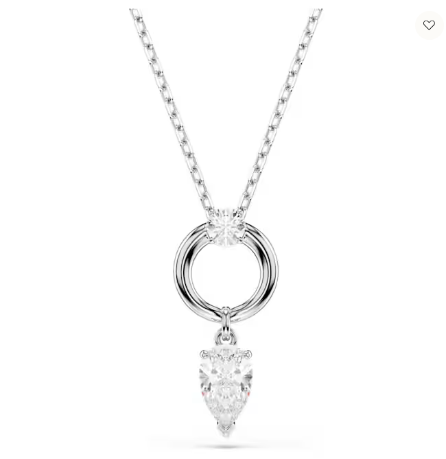 Deze Mesmera-hanger combineert schittering met verfijning en cre&euml;ert zo een oogverblindend sieraad voor elke dag. Het glinsterende motief bestaat uit een Swarovski Zirkonia in de pear-slijpvorm die is bevestigd aan een luxueuze ring met rhodium toplaag. In het midden is een extra Swarovski Zirkonia in ronde slijpvorm geplaatst en dankzij een schuifmechanisme op de ketting kan de hanger gemakkelijk op de gewenste lengte worden versteld. Draag het met de bijpassende oorbellen om uw eigen prachtige set te cre&euml;ren.