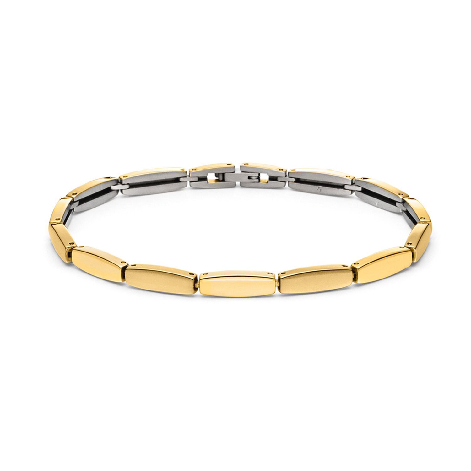 Boccia Titanium 03063-03 Armband 20cm
Deze unieke titanium armband van Boccia Titanium is een mooie toevoeging aan je sieradencollectie! Wat deze titanium armband uniek maakt, is dat het allemaal halfronde goudkleurige rechthoekige glimmende en matte schakels aan elkaar verbonden zijn. Een chique geheel. De lengte is 20cm. Combineer de armband met het bijpassende collier en oorbellen voor een complete look.

HET MERK
Boccia Titanium is het titanium merk van Nederland, dat zijn oorsprong in Duitsland vindt en is opgericht in het jaar 1992. Ontwikkeld door internationale ontwerpers. Alle titanium componenten van de BOCCIA TITANIUM collectie zijn gemaakt van 99,7% puur titanium; het bijzondere materiaal. Het is licht in gewicht, neemt de temperatuur van de huid aan en is zeer huidvriendelijk. Bovendien is het corrosie- en temperatuurbestendig.

SPECIFICATIES
- Armband
- Puur titanium
- Glanzend/mat
- Goudkleurig
- 20cm