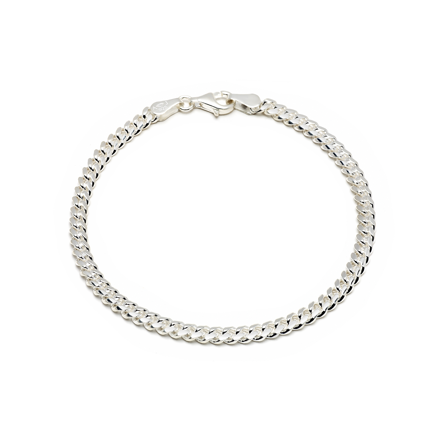 Huiscollectie - Zilveren gourmet armband 4mm, 19cm - PA-4-19