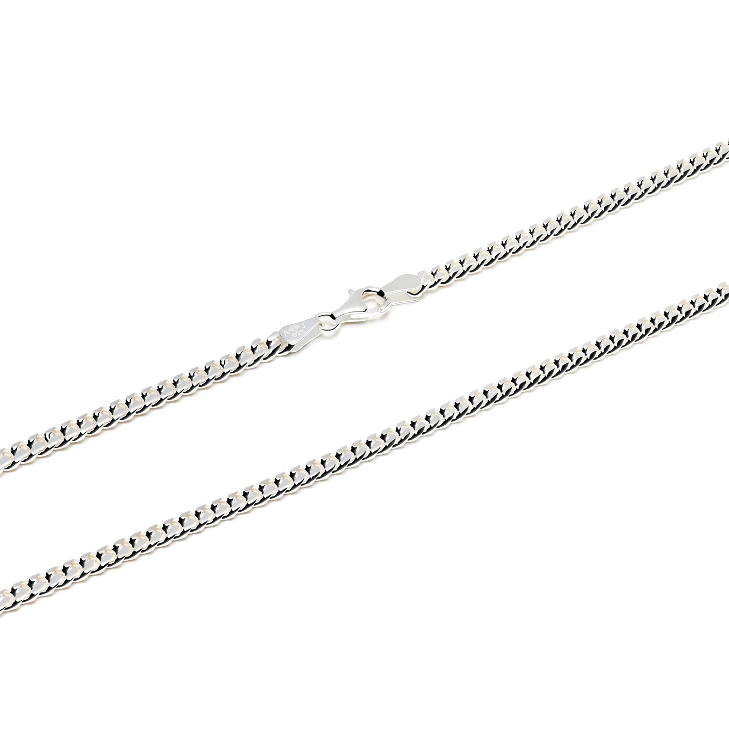 Huiscollectie - Zilveren gourmet ketting 4mm, 55cm - PA-4-55
