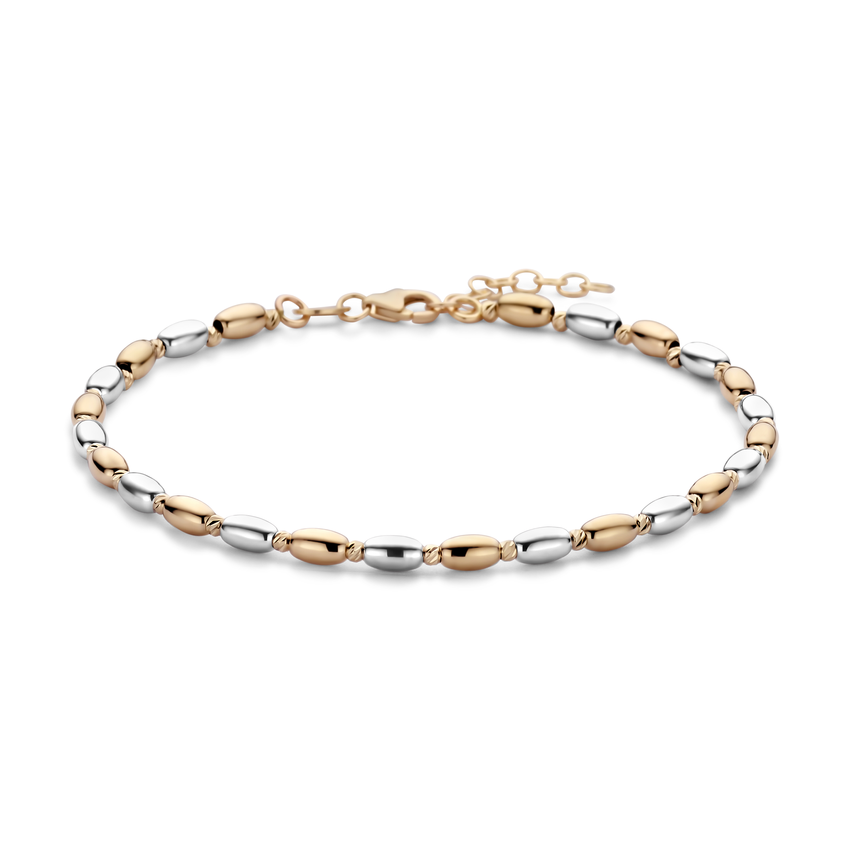 gouden Swing armband, bicolor ovalen