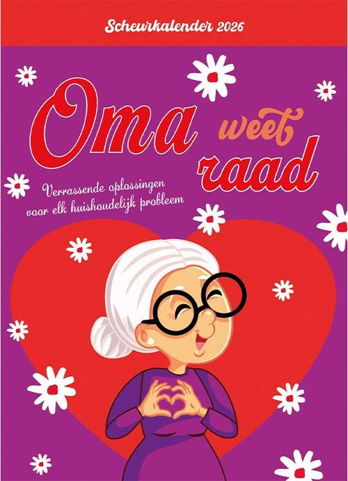 In deze scheurkalender staan alle huishoudtips van oma. Scheur iedere dag een blaadje af langs de perforatierand en laat je verrassen. Makkelijk op te hangen door de gaten bovenin. Een prachtig cadeau voor jezelf of om een ander blij mee te maken!