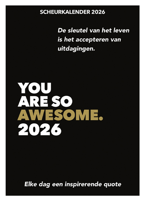 Een scheurkalender vol bemoedigende en positieve citaten om je tot actie aan te zetten en je een schouderklopje te geven. Laat je door niets of niemand tegenhouden, want je bent geweldig - onthoud dat goed! Scheur iedere dag een blaadje af langs de perforatierand en laat je verrassen. Makkelijk op te hangen door de gaten bovenin. Een prachtig cadeau voor jezelf of om een ander blij mee te maken!