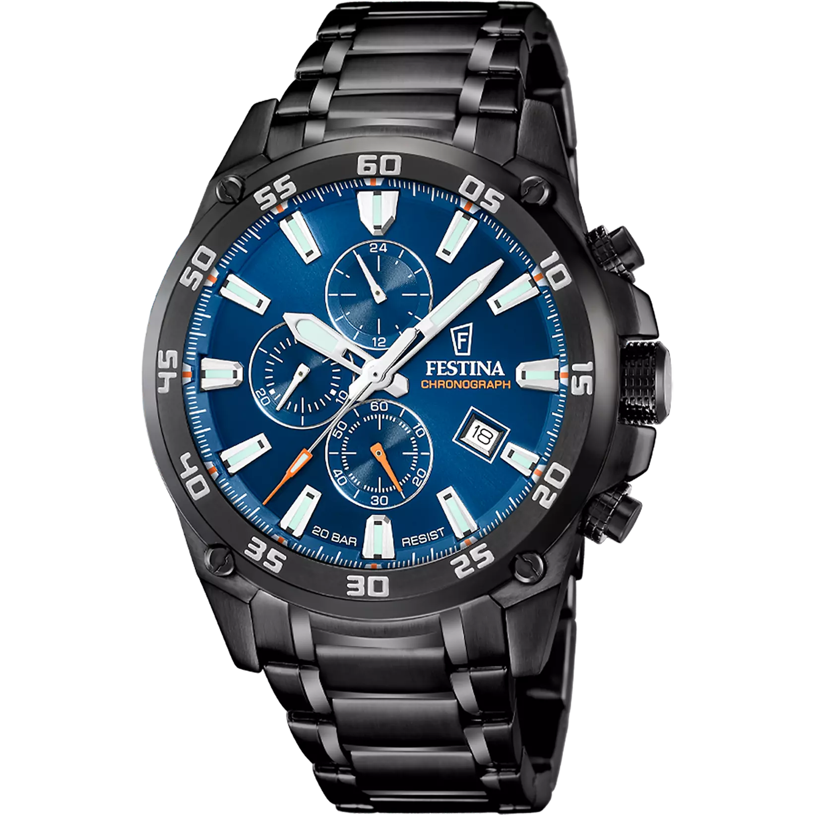 De Festina Horloge Heren F20735/1 met een zwarte stalen band en blauw analoog wijzerplaat is een stijlvolle keuze. Met functies zoals een datumweergave, een robuuste metalen behuizing, waterbestendigheid tot 20 ATM en een nikkelvrije afwerking, biedt het zowel duurzaamheid als comfort. Perfect voor dagelijks gebruik en formele gelegenheden. Draag het met vertrouwen bij elke outfit.