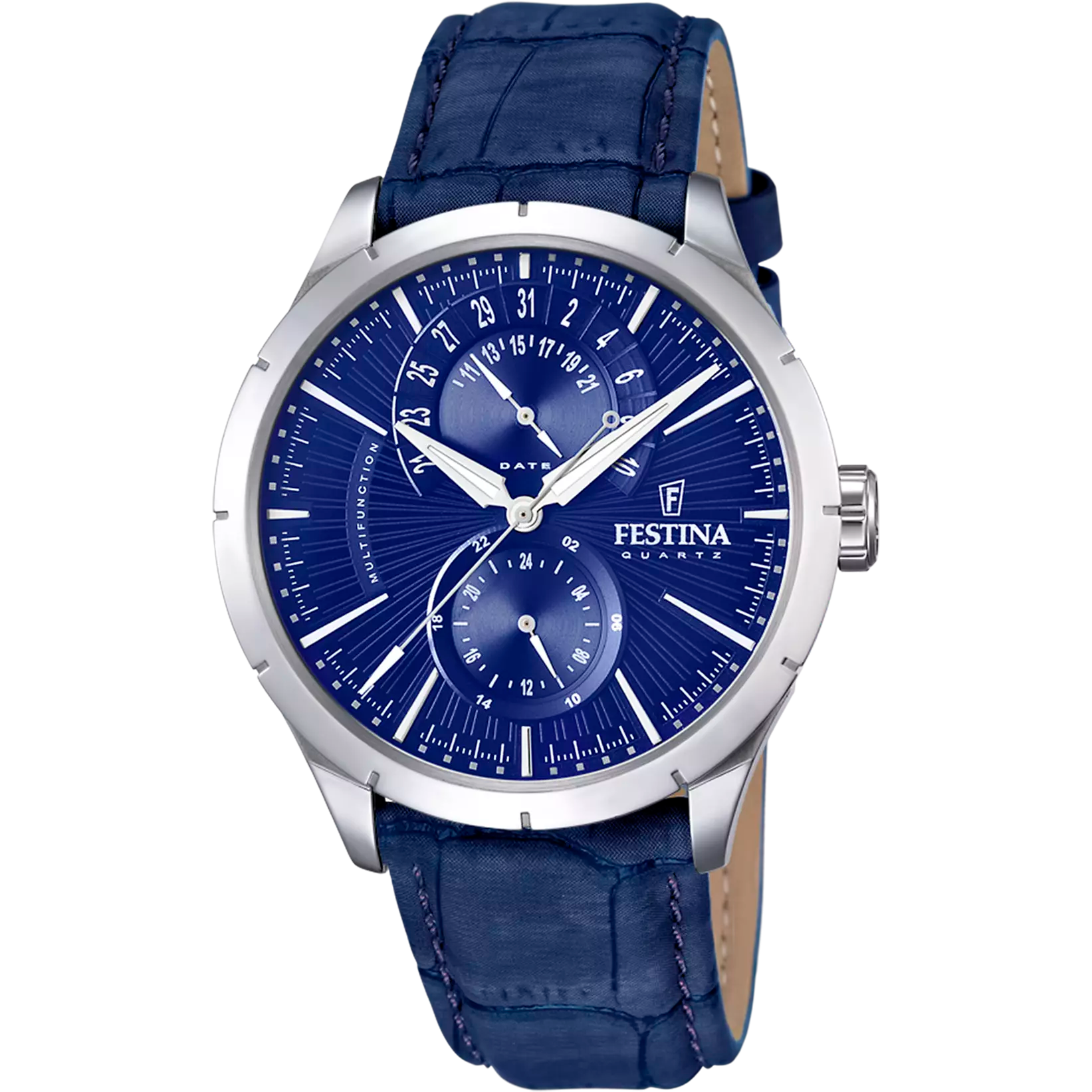 De Festina F16573/7 herenhorloge is een waar kunstwerk. Met zijn stalen kast en mineraalglas is dit horloge een voorbeeld van uitmuntendheid in de horlogerie. Bovendien is het uitgerust met een leren bandje dat een vleugje verfijning en elegantie toevoegt.

Festina horloges staan bekend om de perfecte mix van elegantie en functionaliteit. Elk ontwerp is onderscheidend en uniek, waardoor ze een ideale keuze zijn voor degenen die op zoek zijn naar een horloge dat hun persoonlijkheid weerspiegelt. Bovendien staat Festina bekend om zijn constante technologische innovatie, wat garandeert dat hun horloges nauwkeurig en betrouwbaar zijn. Ten slotte is hun prijs-kwaliteitverhouding uitstekend, waardoor ze een betaalbare optie zijn voor degenen die op zoek zijn naar een hoogwaardig horloge. Kortom, de Festina F16573/7 is een perfecte keuze voor degenen die op zoek zijn naar een elegant, functioneel en hoogwaardig horloge.