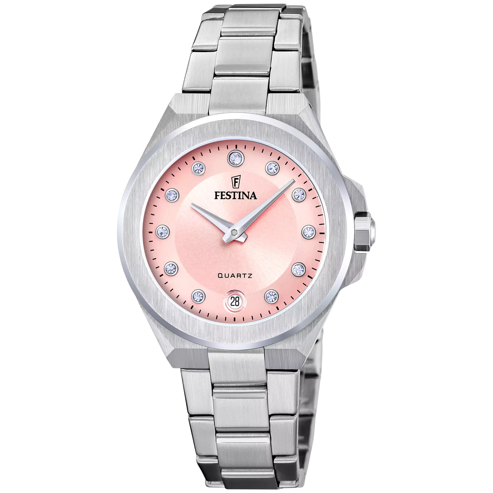 De Festina Horloge Dames Roze F20700/2 is een elegante polshorloge met een 38mm metalen kast en zilverkleurige band. Met een handige datumaanduiding is het zowel stijlvol als functioneel. Draag deze horloge als een statement accessoire bij zowel formele als casual outfits voor een verfijnde look. Perfect voor dagelijks gebruik of speciale gelegenheden.