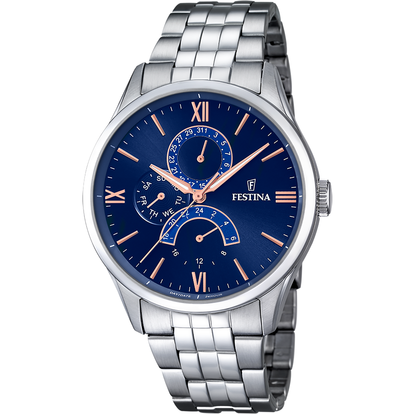 De Festina Horloge Heren Staal F16822/3 is een stijlvol herenhorloge met een roestvrijstalen kast van 45 mm en een zilverkleurige polsband. Het horloge bevat een datumsfunctie en is ideaal voor dagelijks gebruik. Combineer dit elegante uurwerk met zowel formele als casual outfits voor een verfijnde, moderne uitstraling.