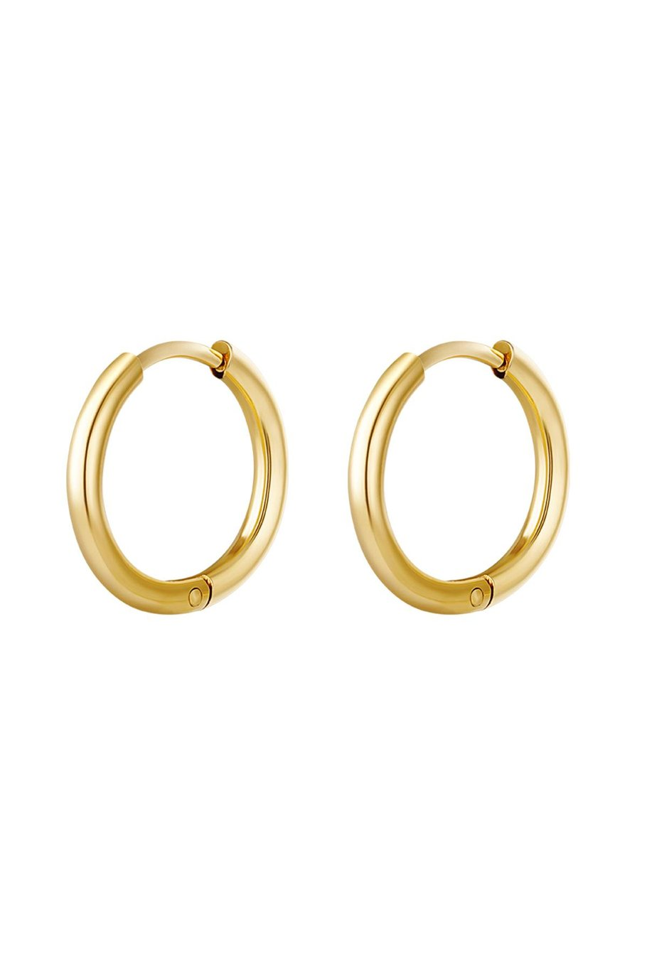 Creoles simple M Gold Color Stainless Steel Gold color