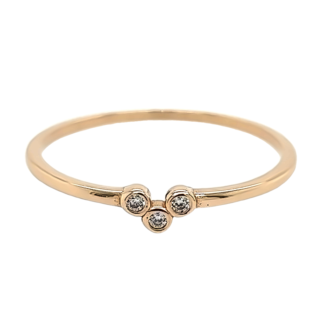 Rosé gouden ring met Zirkonia stenen