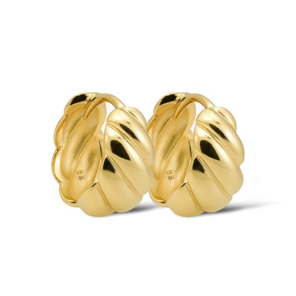 Karma oorringen LIVV Ribble 14MM | zilver verguld