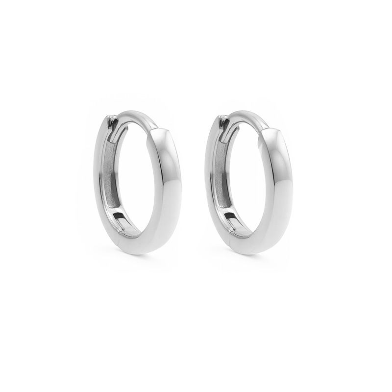 Karma oorringen, Plain Hinged Hoops Silver 12MM
