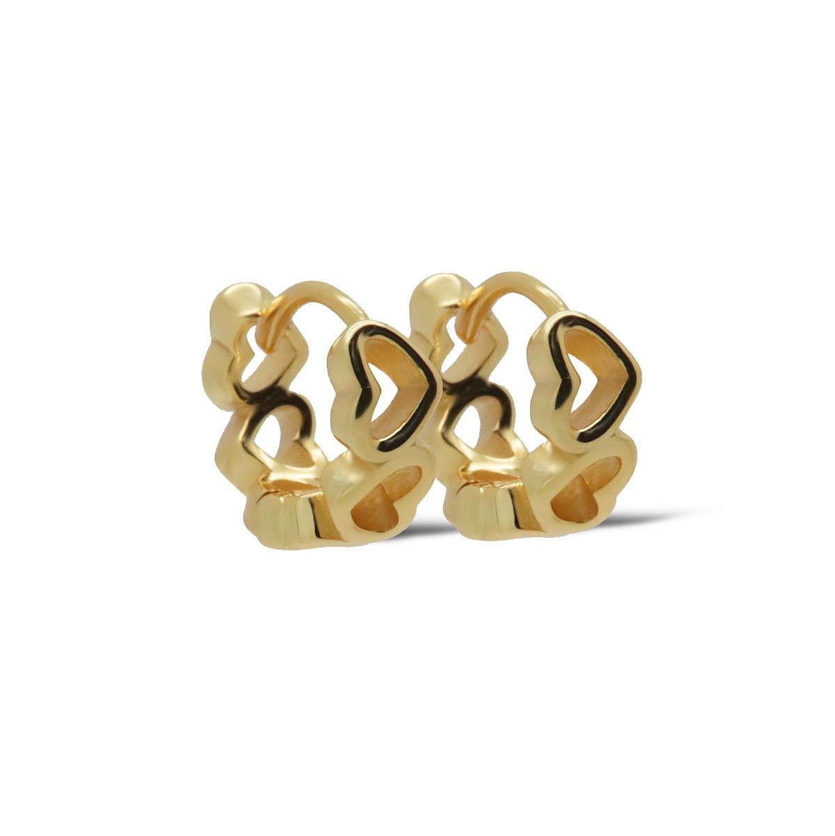 Karma oorringen, Hinged Hoops SALI Heart 13MM Goldplated