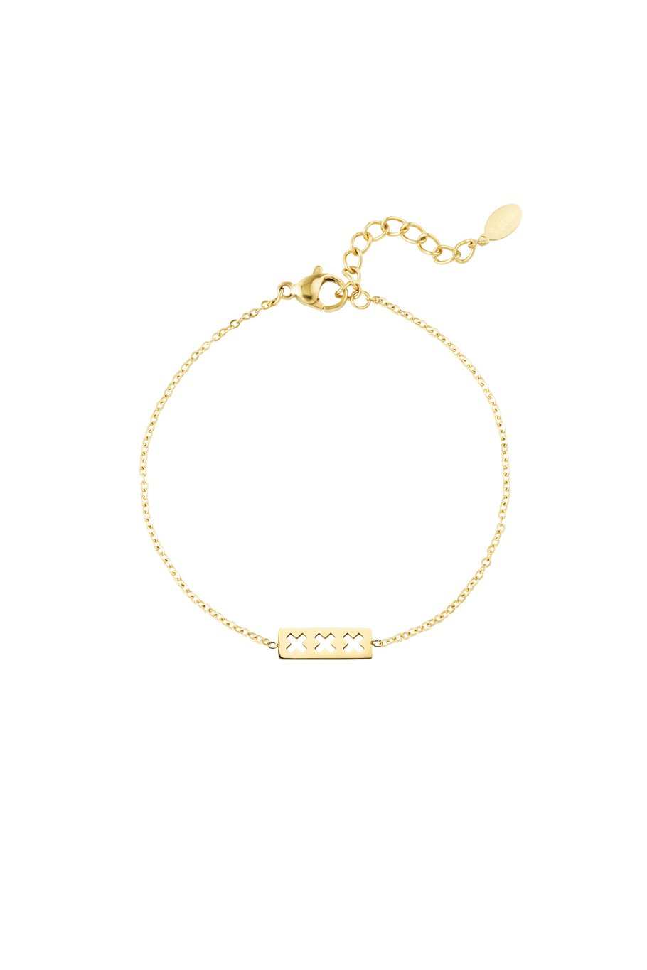 trio x armband Gold color
