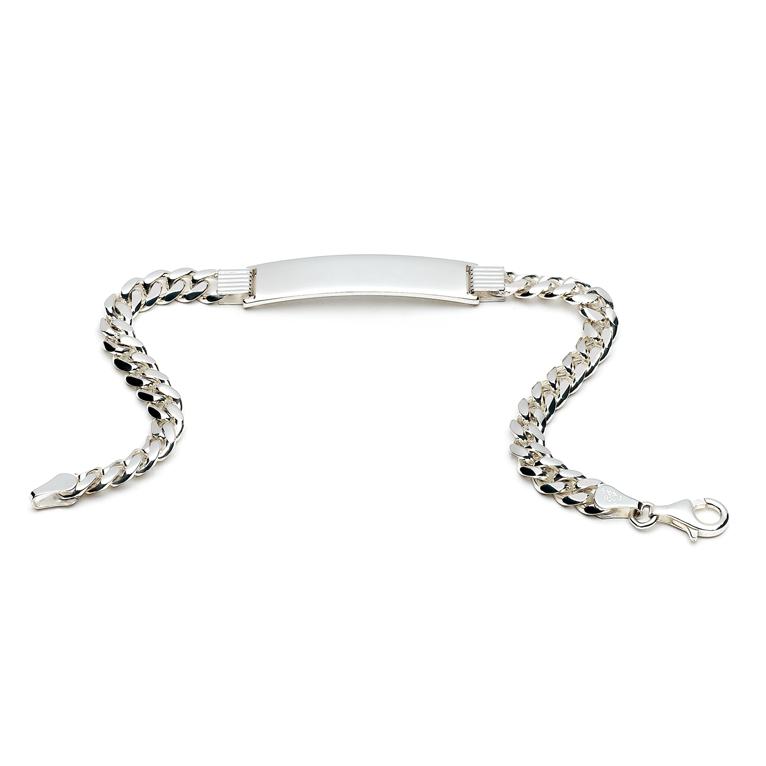 Huiscollectie - Zilveren naamplaatarmband 6mm - 20cm - ID-PA-6-20