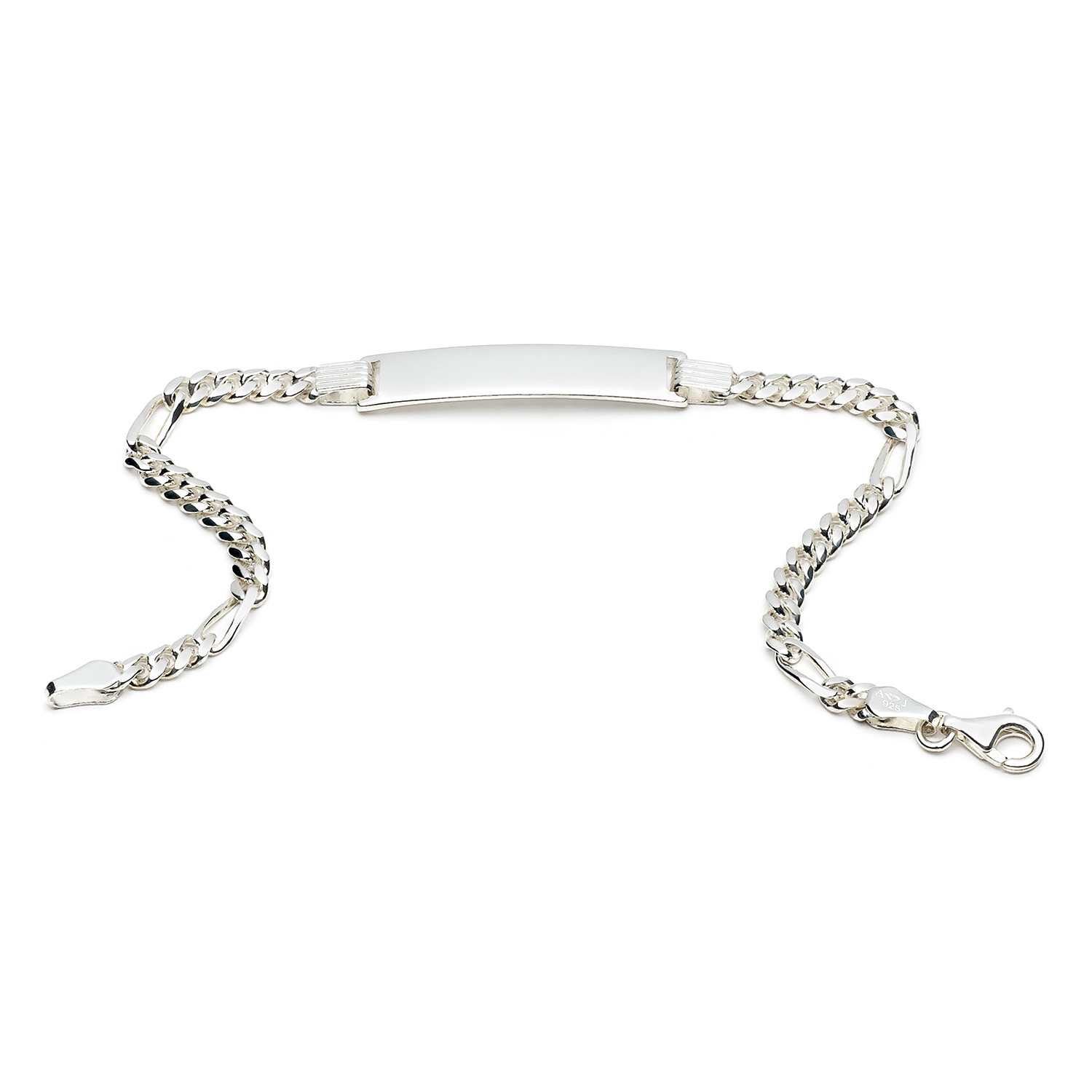 Huiscollectie - Naamplaat armband firgaro - 4mm 21cm - ID-FA-4-21