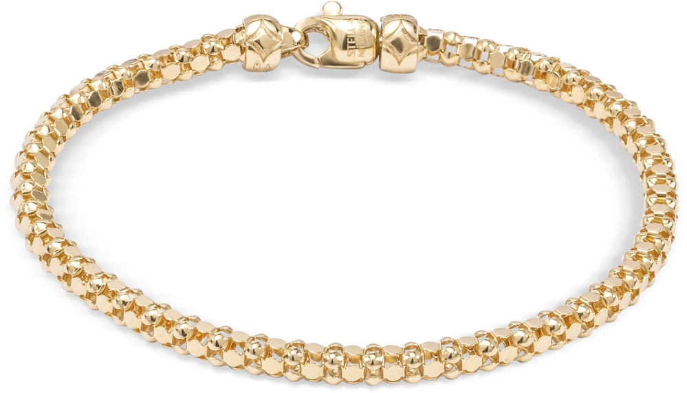 GEELGOUDEN ARMBAND 18 KT 3,5 MM  19CM
