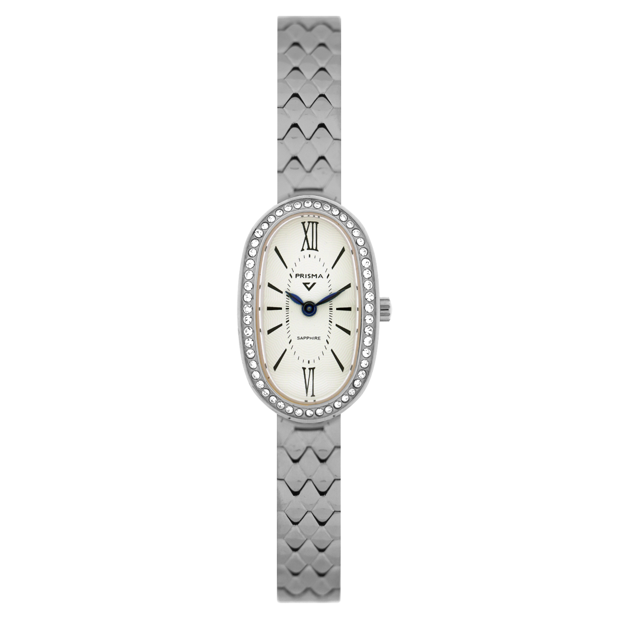 Prisma horloge P2390 dames edelstaal vintage

Algemeen
Geslacht: dames
Model: P2390

Voordelen
- band edelstaal zilverkleurig
- wijzerplaat wit met donker blauwe  index en romeinse  cijfers
- Quarts uurwerk
- handige onzichtbare klep sluiting- luxueuze uitstraling door romeinse cijfers
- glas is krasvast
- spat waterdicht: handenwassen, regen
- maat kast 19.5 / 31mm (breedte) 6.9mm (dikte)

