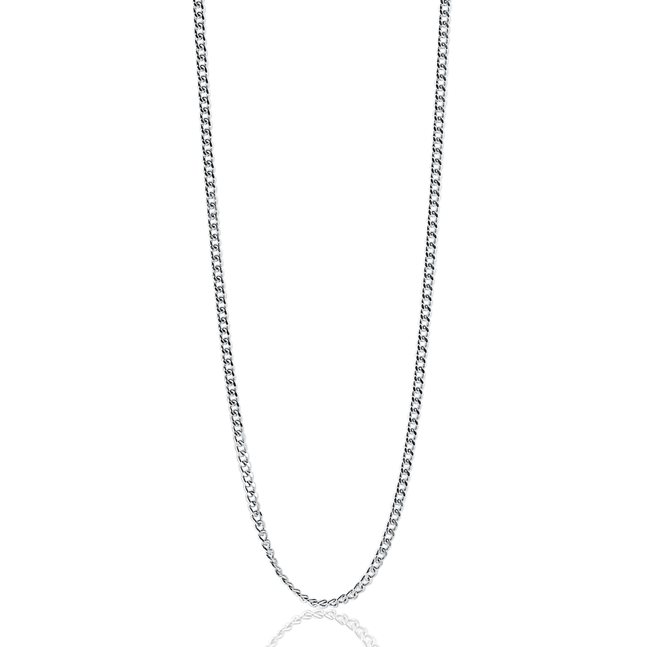 ZINZI zilveren gourmet ketting 60cm (1.6mm breed). Ideaal om je hanger aan te hangen. Kies zelf de lengte die bij je past: keuze uit 42cm, 45cm, 60cm, 70cm, 80cm en 90cm. Iedere ketting heeft een extra verlengstukje van 3 cm, zodat ook hiermee de lengte iets te vari&euml;ren is. De verschillende lengte-kettingen zijn gemakkelijk met elkaar te combineren om je hals. Met herkenbaar Zinzi hartje bij de sluiting. Vervaardigd van eerste gehalte zilver (925) en met extra rodiumlaag voor een langdurige glans.