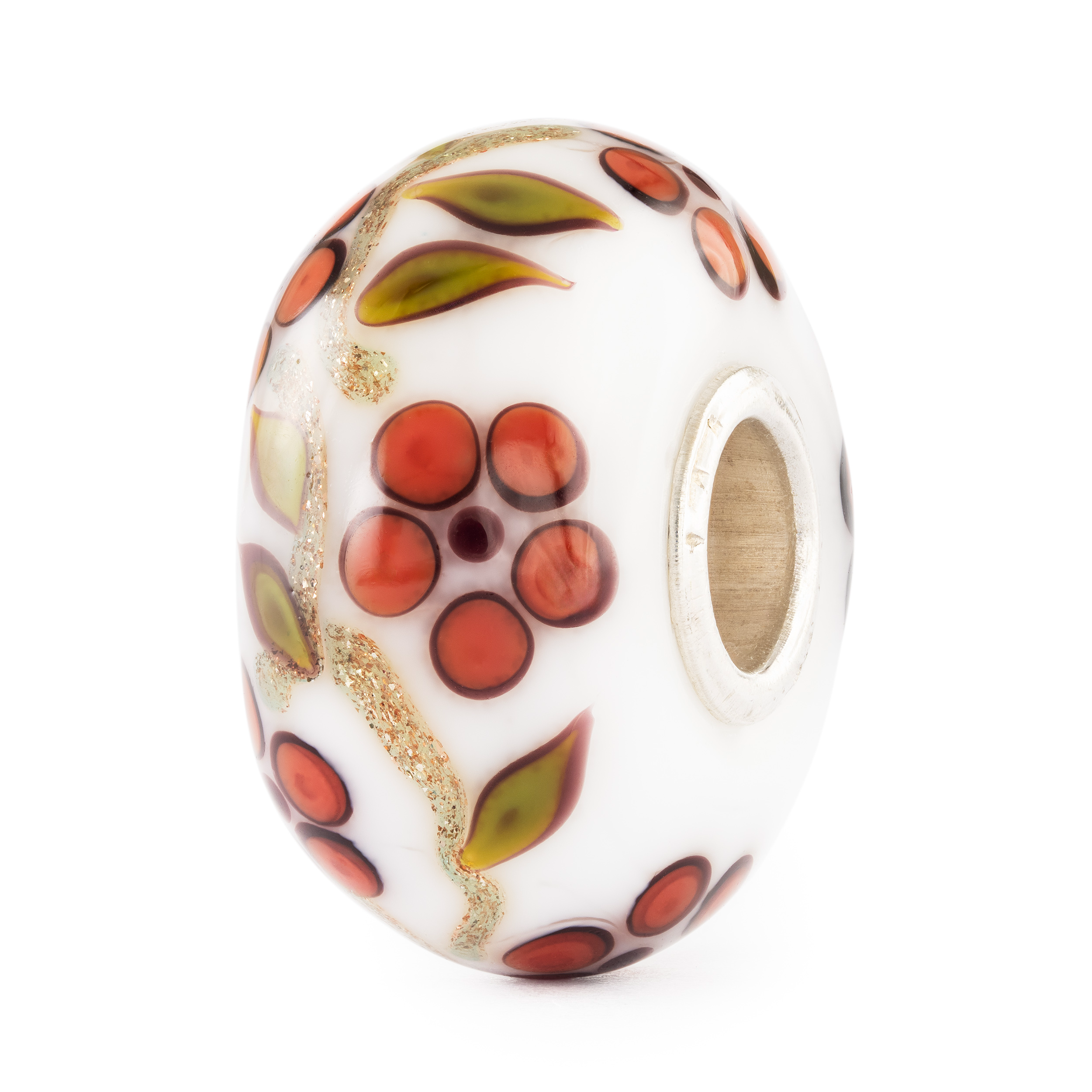 Trollbeads - Zilveren/glazen bedel, Fluistering van de Bloesem - TGLBE-20467