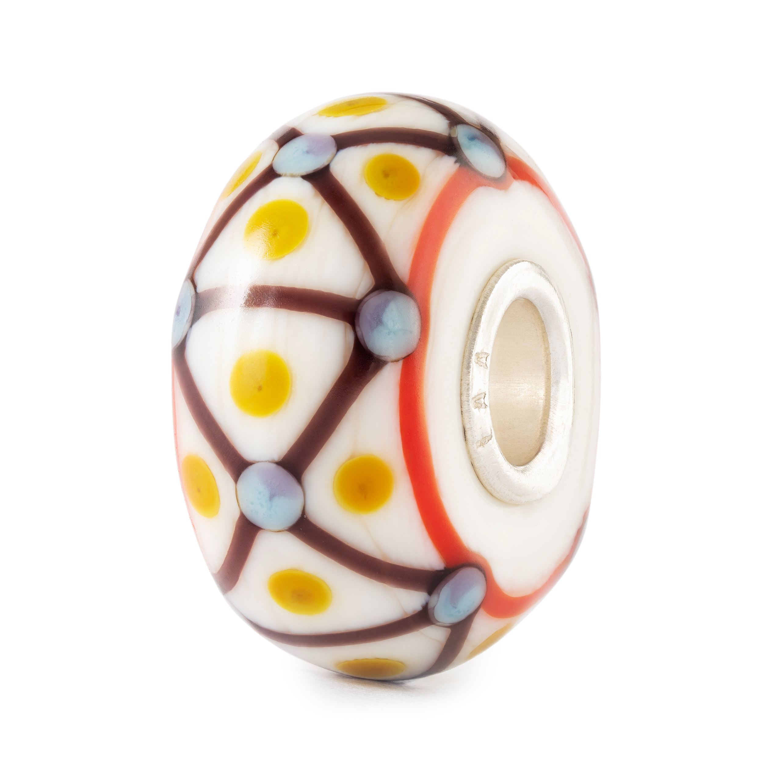 Trollbeads - Zilveren/Glazen bedel, Wollen omhelzing - TGLBE-20469