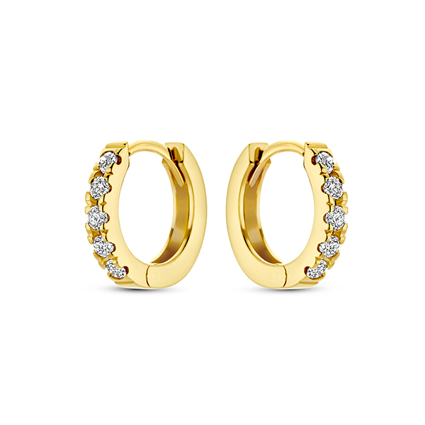 Geelgouden oorringen met 0,15CT SWGDE0056-Y
