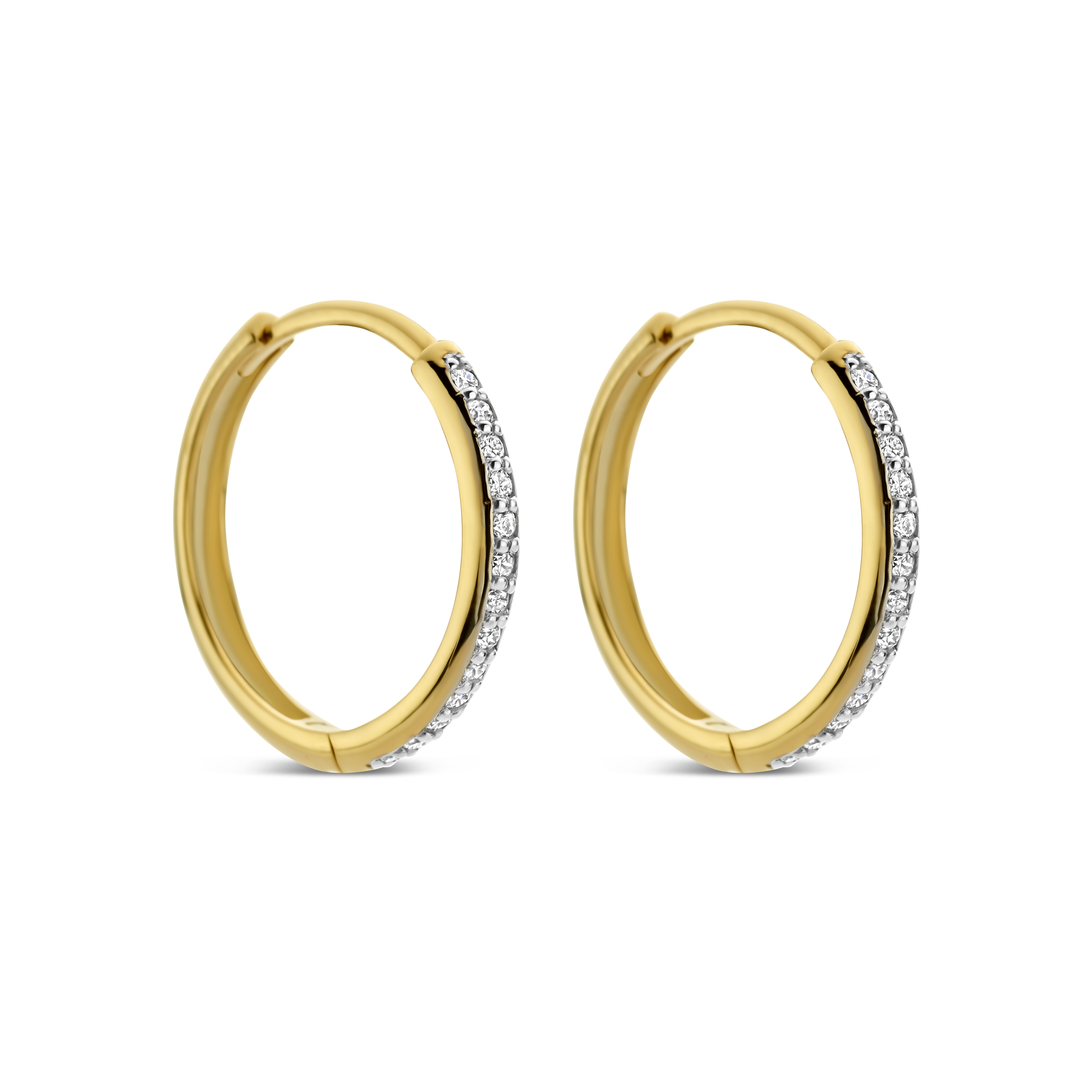 Geelgouden oorringen met 0,14CT SWGDE0075-Y