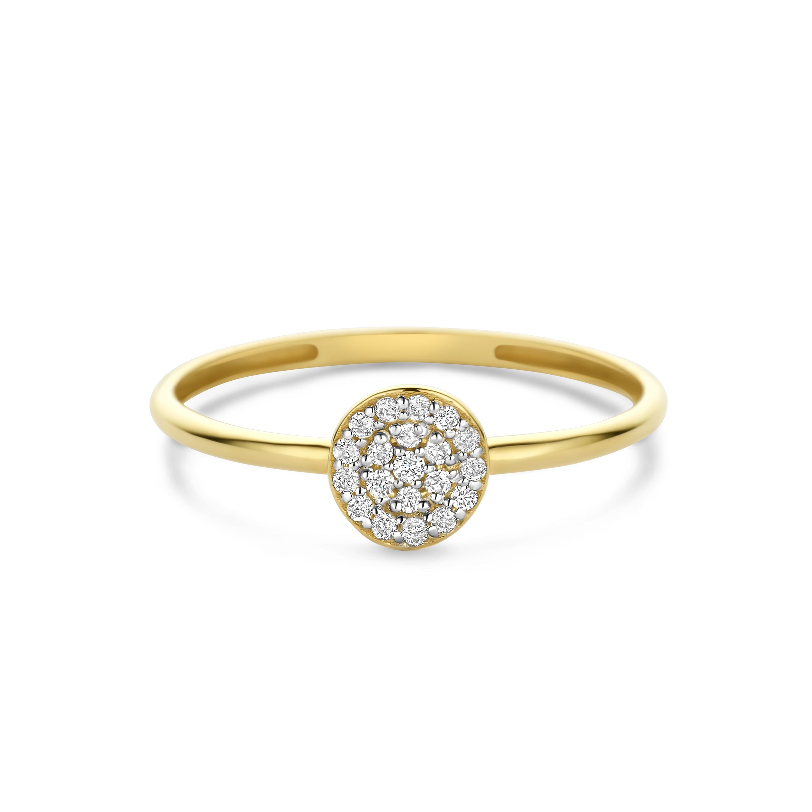 Geelgouden ring met 0,093CT SWGDR0041-Y-56