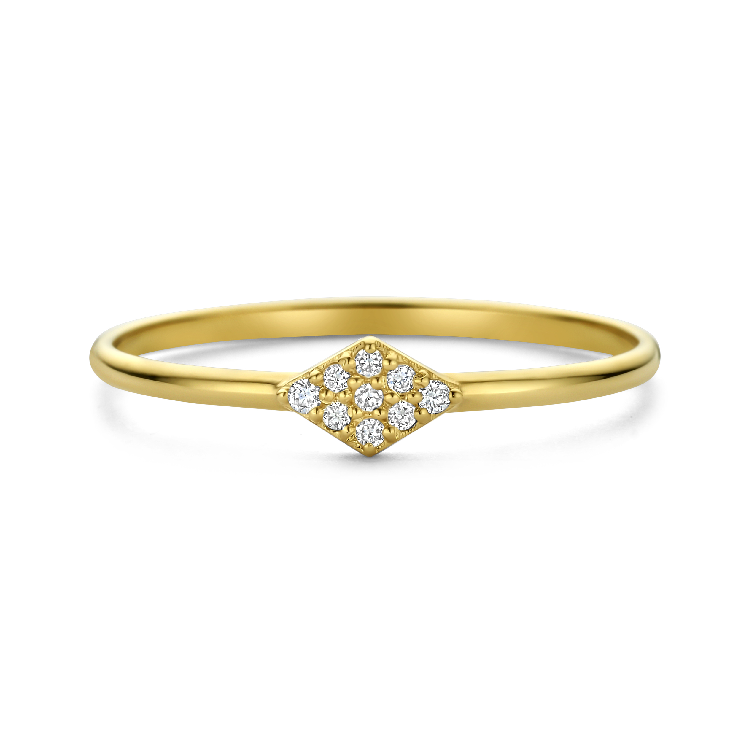 Geelgouden ring met 0,8CT SWGDR0060-Y-56
