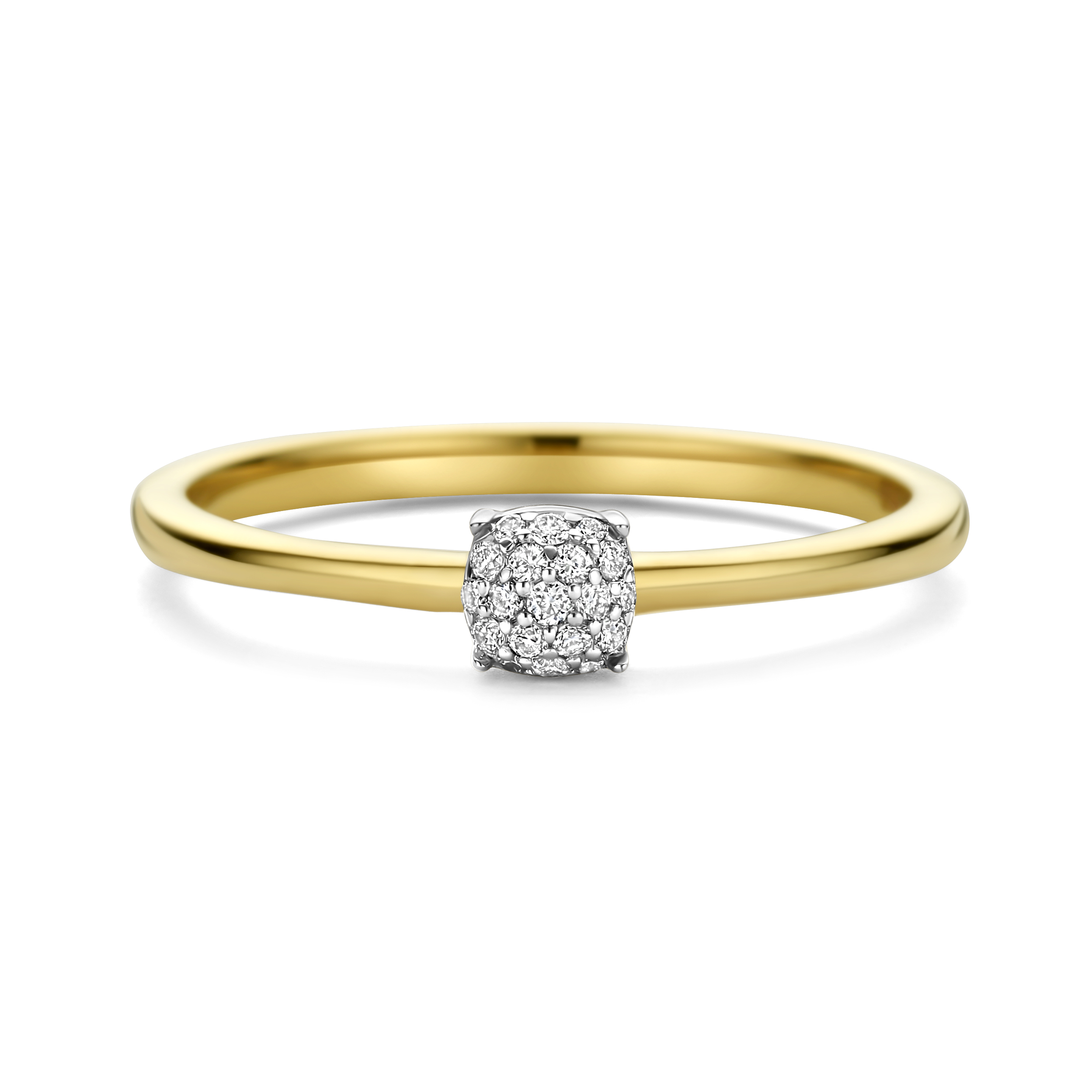 Geelgouden ring met 0,07CT SWGDR0080-Y-56
