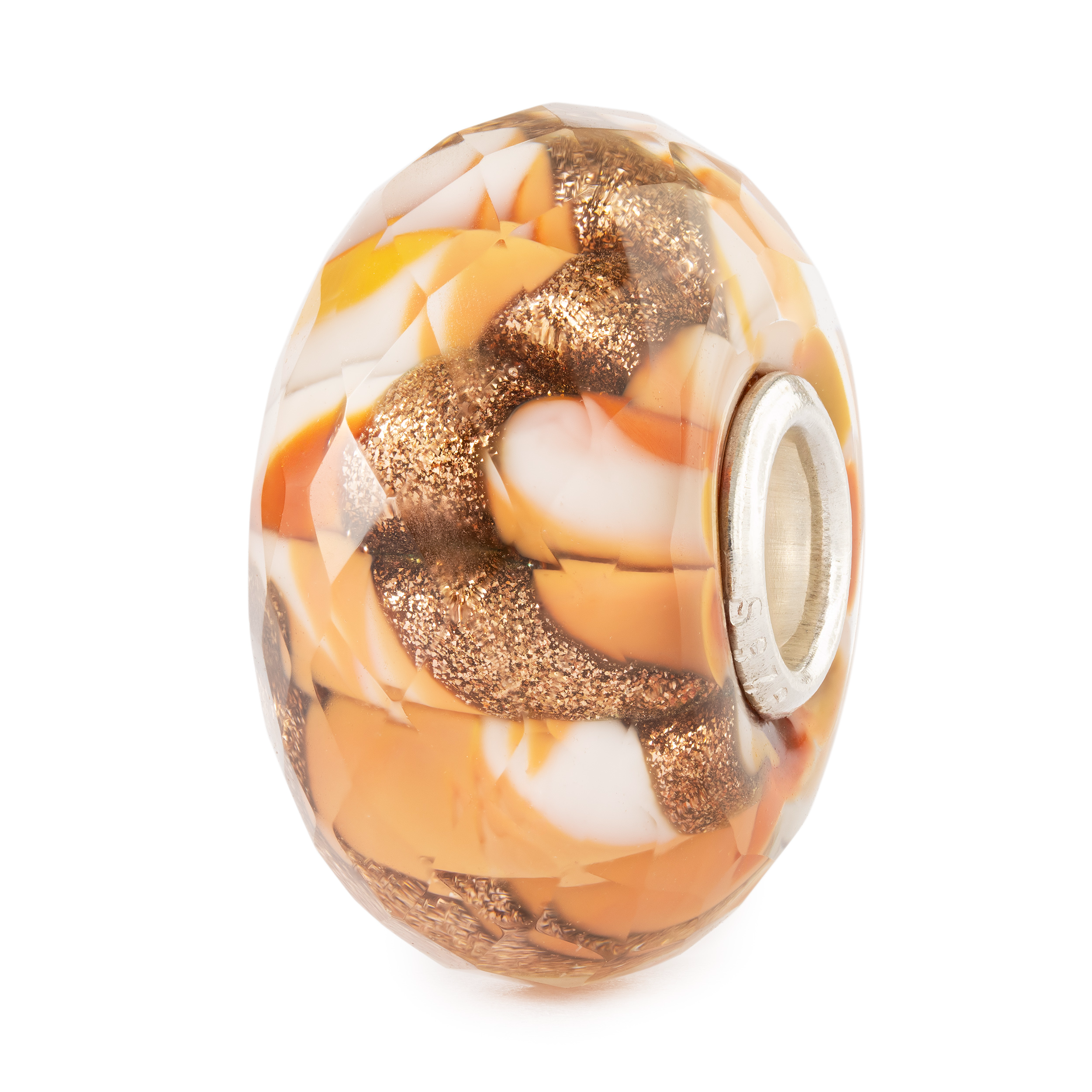 Trollbeads - Zilveren/glazen bedel, Ambervouw - TGLBE-30166