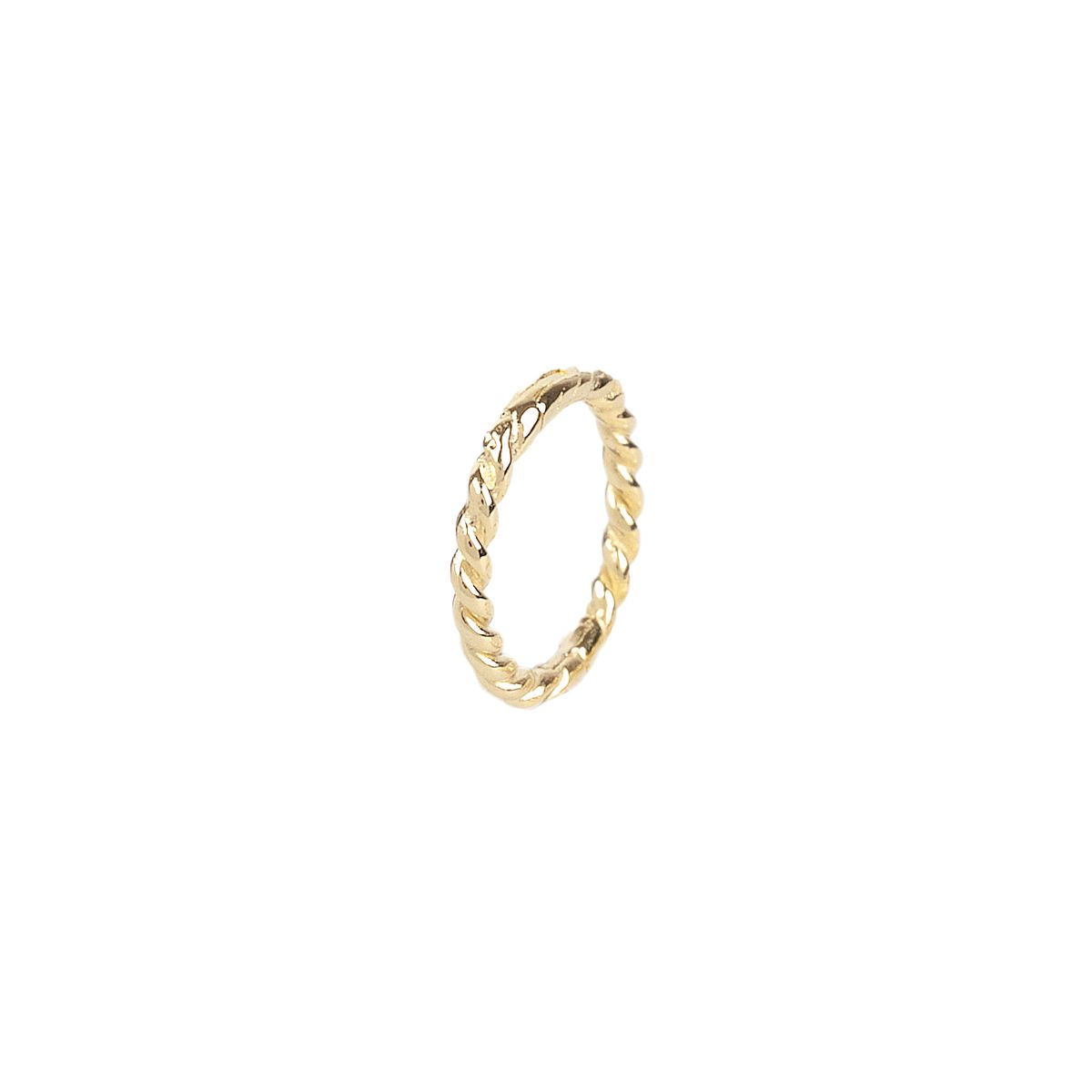 Klapoorring 9.0 x 1.1 mm tors zonder stift zilver verguld