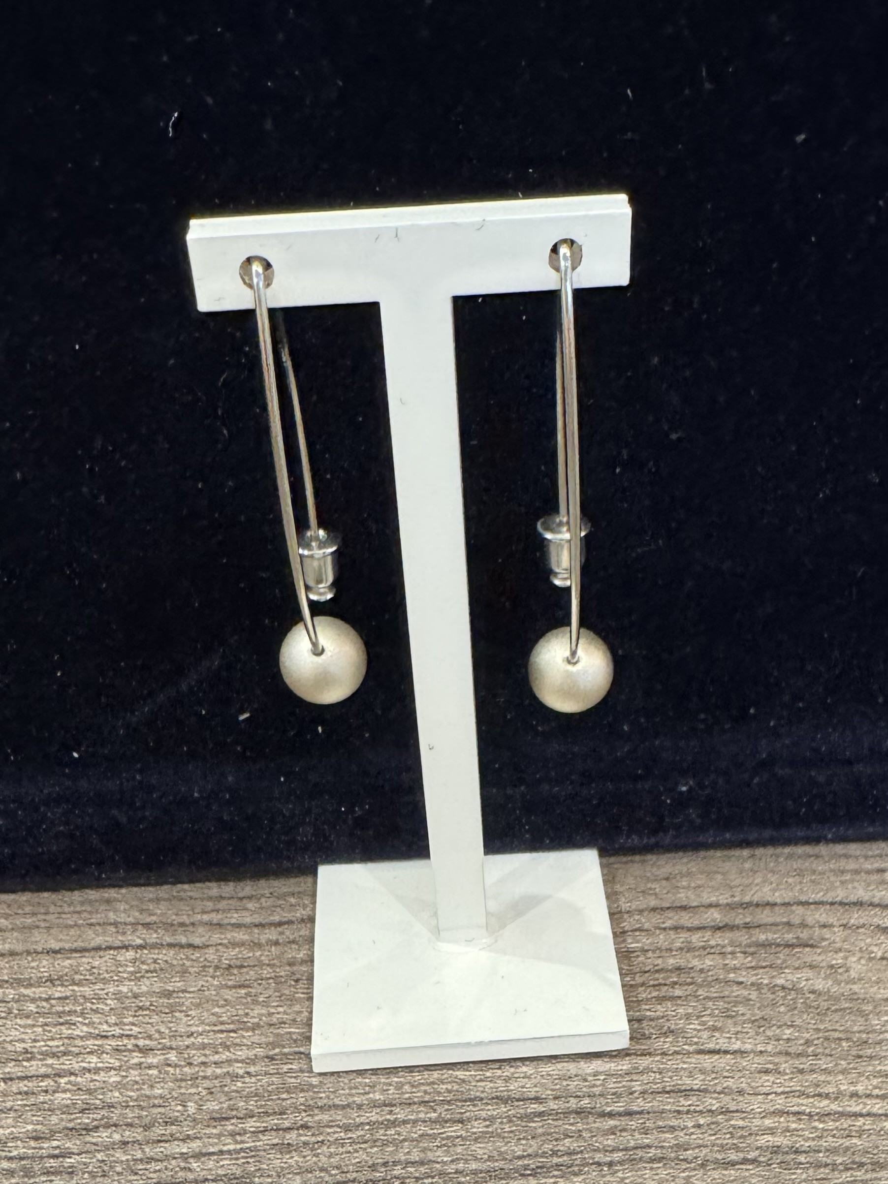 Stalen oorbel aluminium bol goud
