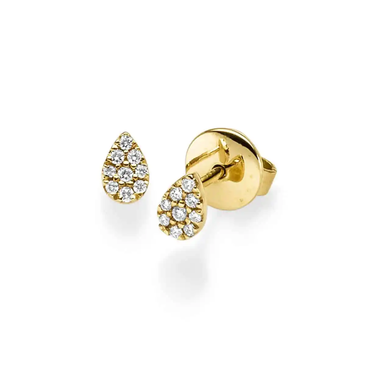 Deze 14k gouden diamanten oorbellen (modelnummer GBG0033) stralen elegantie uit met 18 briljant geslepen diamanten (0,18 ct, SI1, H-kleur). Perfect voor een verfijnde uitstraling, geschikt voor zowel dagelijkse draag als speciale gelegenheden. Combineer met andere gouden sieraden voor een harmonieuze look. De oorknoppen zijn nieuw en prachtig glanzend, een tijdloze aanvulling op elke sieradencollectie.