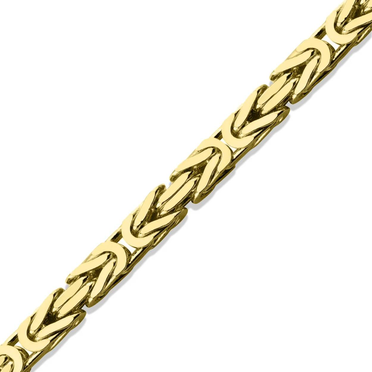Een gouden koningsschakel armband 19 cm 2.5 mm
Gouden schakel / zilver kern 