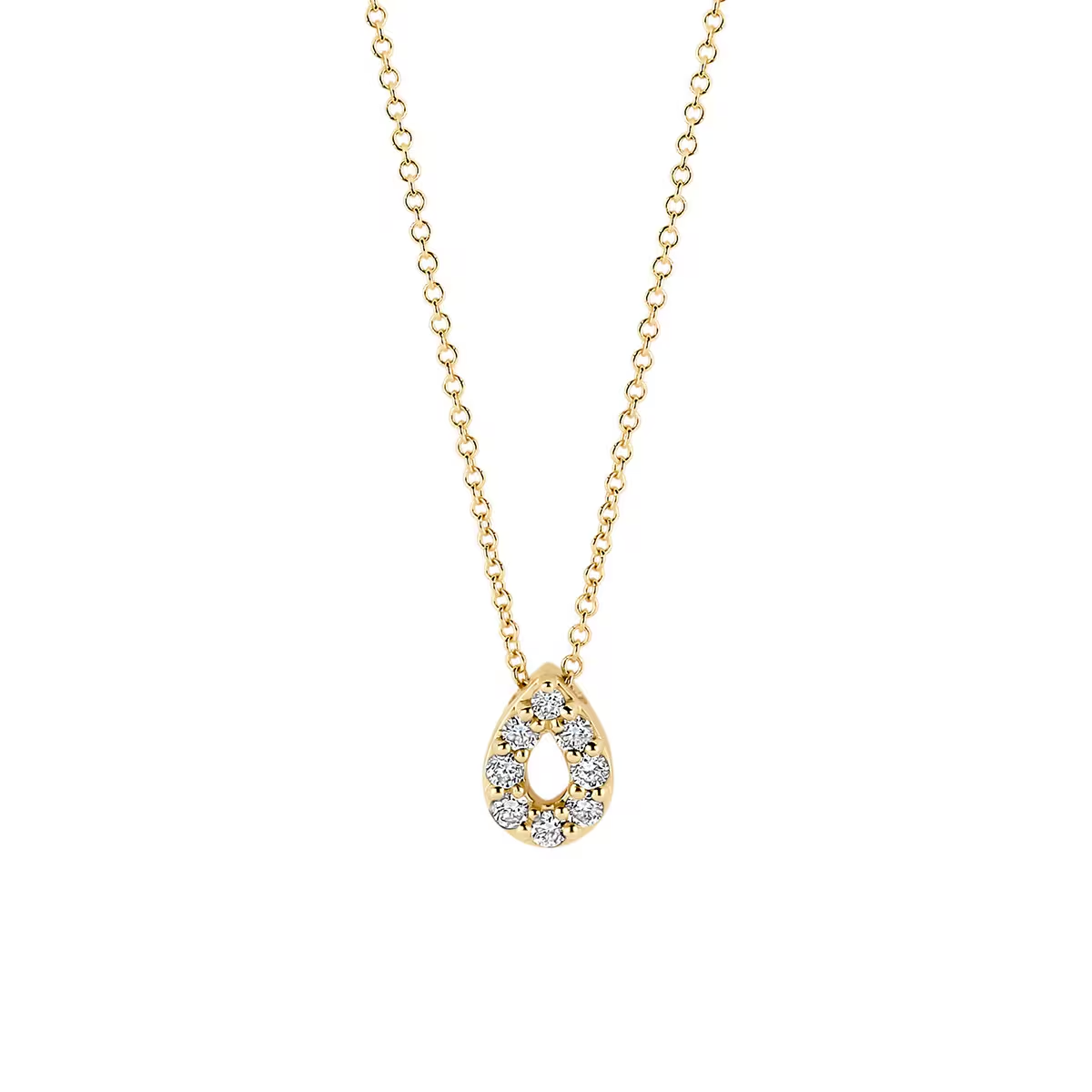 Blush Lab Diamonds collier druppel geelgoud 0.12ct | LG3018Y
