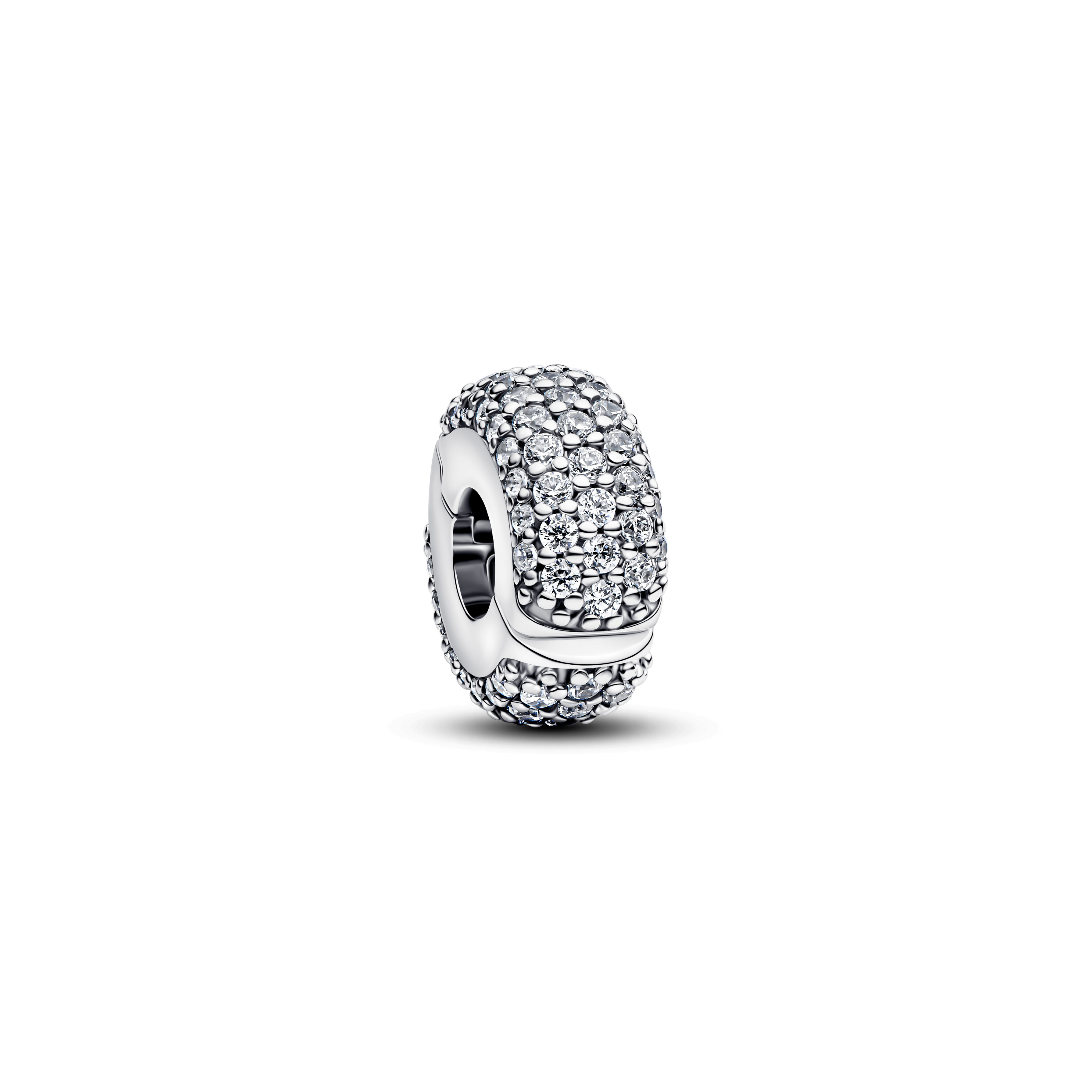 Pandora - Zilveren clip bedel mini bezet met zirconia's - 794032C01