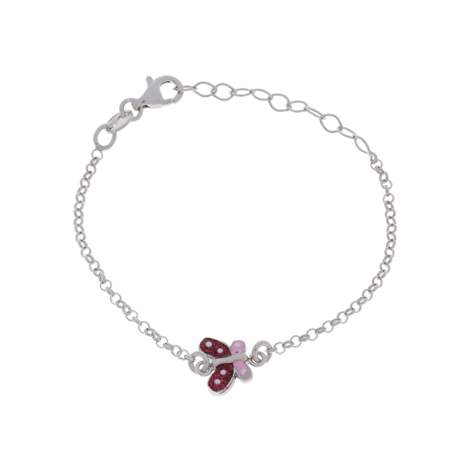 Dit schakelarmbandje met vlinder van Lilly is té schattig! Het armbandje is gemaakt van 925 sterling zilver en is te dragen op 12,5 tot 16 cm. Super leuk als cadeautje, maar natuurlijk ook voor jezelf! Draag jij hem binnenkort om je pols? 

Lilly - kinder sieraden 
Meisjes zijn nieuwsgierig, een tikkeltje eigenwijs en hebben vaak op jonge leeftijd al een eigen stijl. Lilly’s sieradencollectie biedt kindersieraden voor de allerkleinsten, maar ook voor grote stoere meiden! Lilly’s sieraden zien er fantastisch uit en zijn sterk genoeg voor ieder avontuur! Met de nieuwe collectie van Lilly valt eindeloos te fantaseren en combineren. Oorbelletjes met de vrolijkste kleuren en kettinkjes met alpaca’s of spetterende glitters!

Specificaties
- 104.1317.16
- Armband
- 925 sterling zilver
- Lengte verstelbaar: 12,5 - 16cm