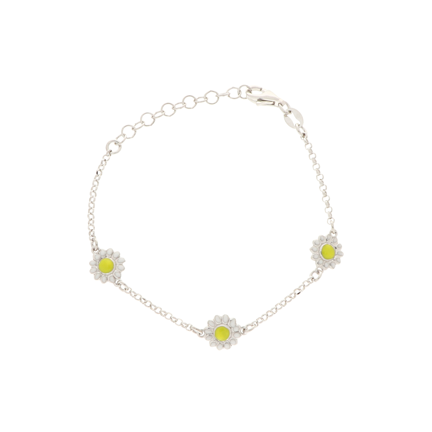 Dit armbandje met madeliefjes van Glow is super schattig! Het armbandje is gemaakt van 925 sterling zilver en is te dragen op 12,5 tot 16cm. Draag jij hem binnenkort om je pols?

Lilly - kinder sieraden 
Meisjes zijn nieuwsgierig, een tikkeltje eigenwijs en hebben vaak op jonge leeftijd al een eigen stijl. Lilly’s sieradencollectie biedt kindersieraden voor de allerkleinsten, maar ook voor grote stoere meiden! Lilly’s sieraden zien er fantastisch uit en zijn sterk genoeg voor ieder avontuur! Met de nieuwe collectie van Lilly valt eindeloos te fantaseren en combineren. Oorbelletjes met de vrolijkste kleuren en kettinkjes met alpaca’s of spetterende glitters!

Specificaties
- 104.1319.16
- Armband
- 925 sterling zilver
- Lengte verstelbaar: 12,5 - 16cm