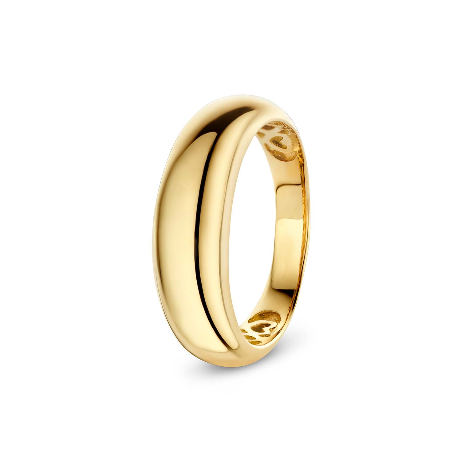 Deze minimalistische ring van Glow past perfect bij elke outfit! Hij is gemaakt van 14 karaat geelgoud en heeft een breedte van 6,5mm. De ring is verkrijgbaar in maat 52, 54, 56 en 58. De binnenkant van de ring bestaat uit Secret Hearts. Hierdoor heeft de ring een hoog draagcomfort. 

GLOW
Benadruk jouw stijl met de verfijnde sieraden van GLOW en laat je inspireren door de uitgebreide collectie 14 karaats gouden sieraden van de hoogste Europese kwaliteit. Ontworpen om elke dag te dragen. Naast tijdloze ontwerpen bestaat de collectie ook uit hippe sieraden; zoals minimalistische gouden collieren en grafische oorknopjes. Wil je een beetje extra stralen? Kies dan voor flonkerende zirkonia of ga voor luxe met onze geraffineerde diamanten sieraden.
  
  Specificaties
  - 214.1228
  - Ring
  - 14 karaat geelgoud
  - Maat 58