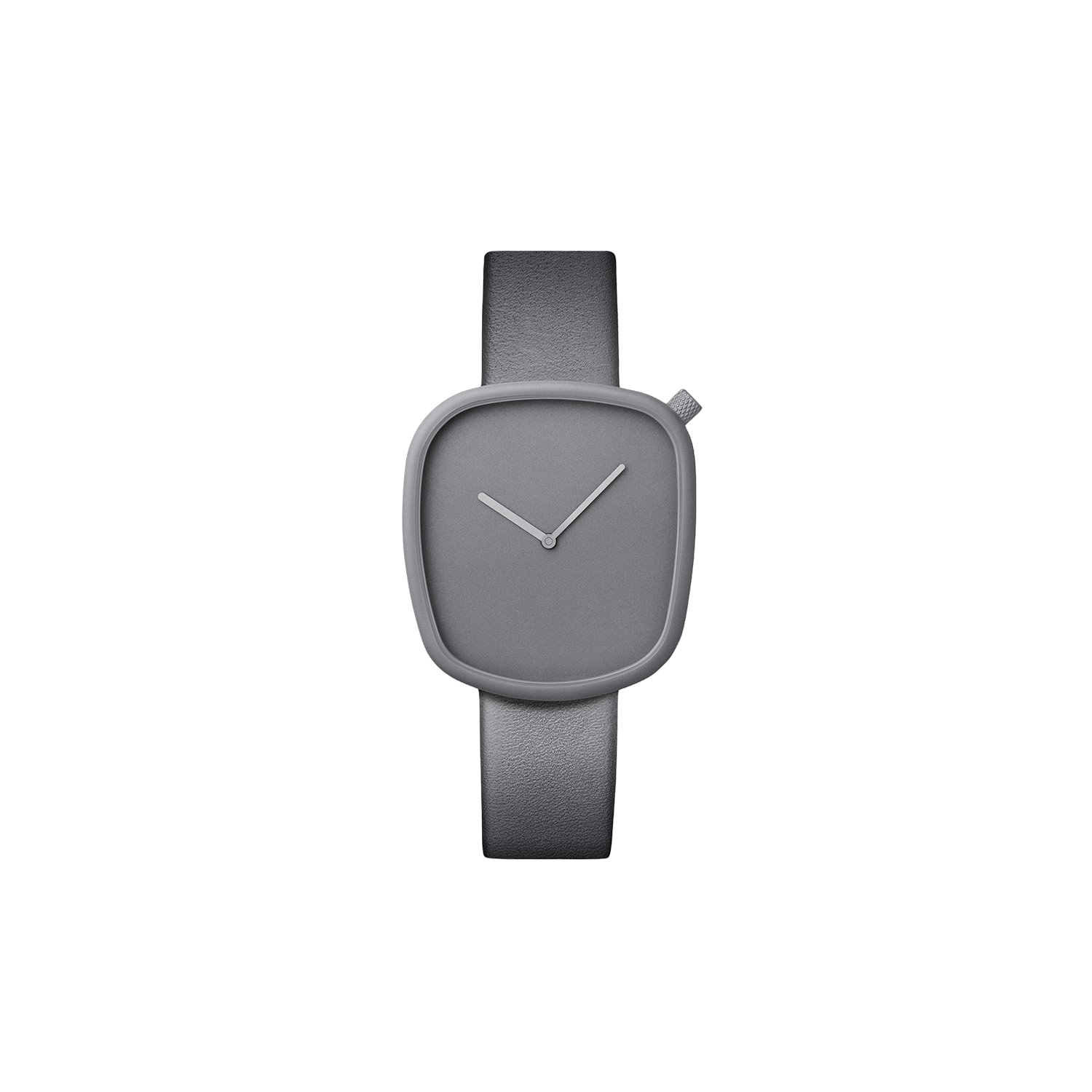 een Bulbul horloge model Pebble met grijze wijzerplaat en grijze leren band
Bulbul Watches is a contemporary, Danish watch brand dedicated to merging time-honored craft with forward-thinking design innovation.