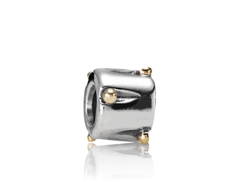 Pandora Charm zilver bicolor